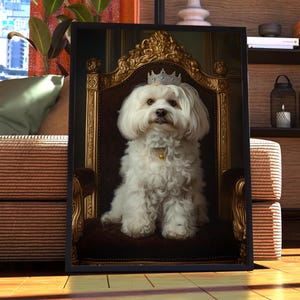 Retrato real de Coton de Tulear - Póster de perro - Retrato de mascota - Arte personalizado para mascotas - Arte de Coton de Tulear - Arte para perros - Regalo para perros - Retrato de perro blanco