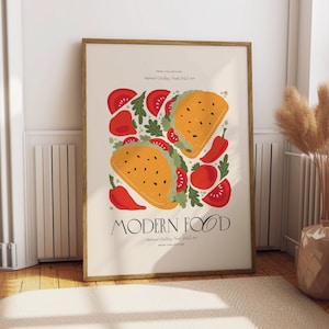 Tacos Poster - Essen Poster - Küchen Deko - Küchen Druck - Mexikanisches Essen - Tacos Wandkunst - Mexikanische Kunst - Essen Wandkunst - Geschenk für Taco