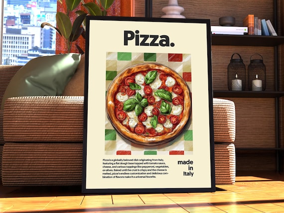 Italian Pizza Poster – Glossy Kitchen Food Wall Art - Etsy