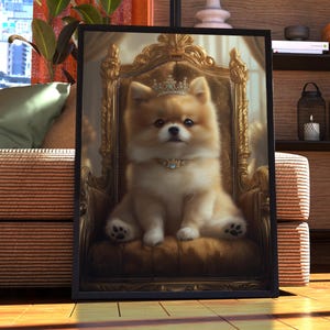 Pomsky Royal Portrait - Dog Poster - Pet Portrait - Custom Pet Art - Pomsky Art - Dog Art - Gift for Dog Lover - Pomsky Portrait Gift