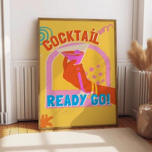 Póster de cócteles - Decoración de bar - Impresión de cocina - Póster de bebidas - Regalo para amantes de las bebidas - Impresión de bebidas para la cocina - Impresión de cócteles con alcohol
