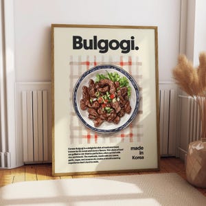 Bulgogi Poster - Essen Poster - Küchen Deko - Küchen Druck - koreanisches Essen - Bulgogi Wandkunst - koreanische Küche Kunst - Essen Wandkunst - Kochen
