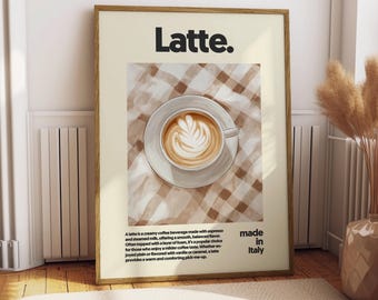 Latte Art Print – Cafe Kitchen Poster