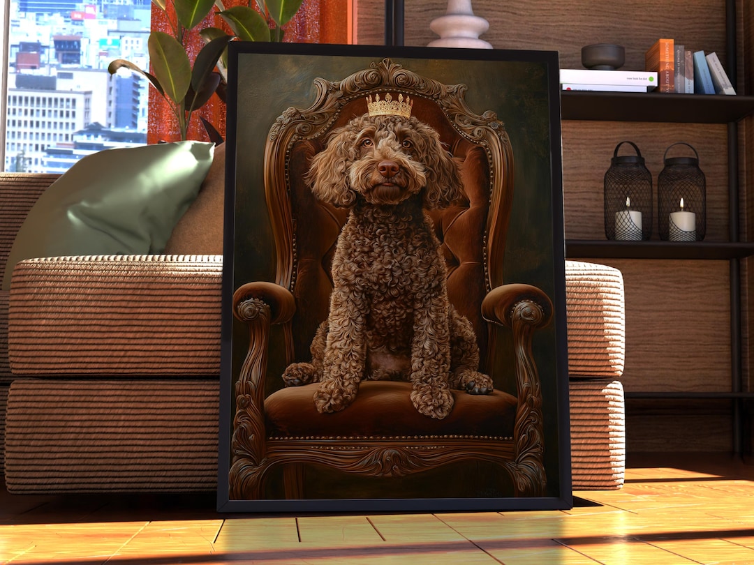 Spanish Water Dog Royal Portrait Dog Poster Pet Portrait