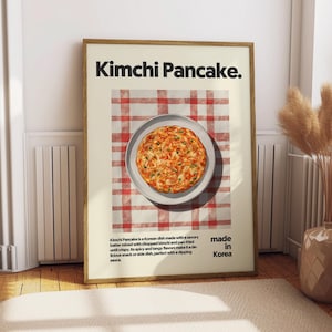 Kimchi Pfannkuchen Poster - Essen Poster - Küchen Deko - Küchen Druck - koreanisches Essen - Kimchi Wandkunst - koreanische Küche Kunst - Food Wandkunst