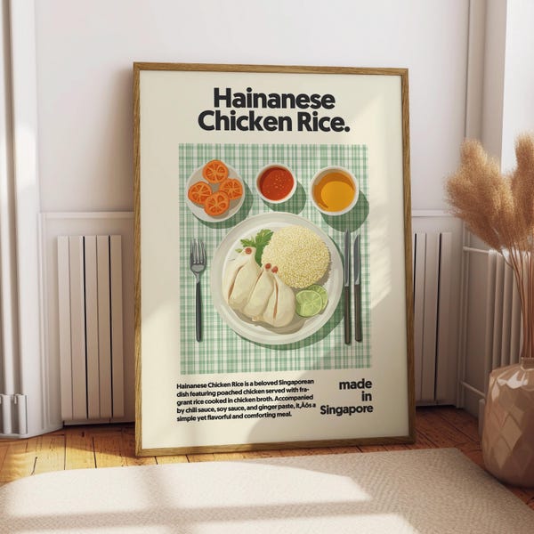 Chicken Rice Poster - Etsy