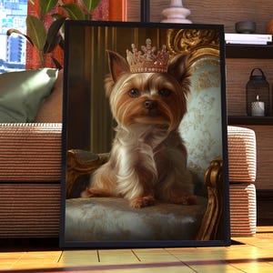 Teetasse Yorkshire Terrier - Hunde Poster - Haustier Porträt - Individuelle Haustier Kunst - Yorkshire Terrier Kunst - Hunde Wandkunst - Geschenk Terrier