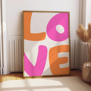 Love Poster - Quote Poster - Funny Quote Art - Living Room Decor - Cute Wall Art - Home Decor - Positive Affirmation Boho Chic Love Art