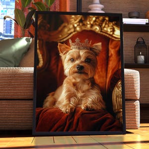 Norfolk Terrier Royal Portrait - Dog Poster - Pet Portrait - Custom Pet Art - Norfolk Terrier Art - Dog Wall Art - Gift for Terrier Owner
