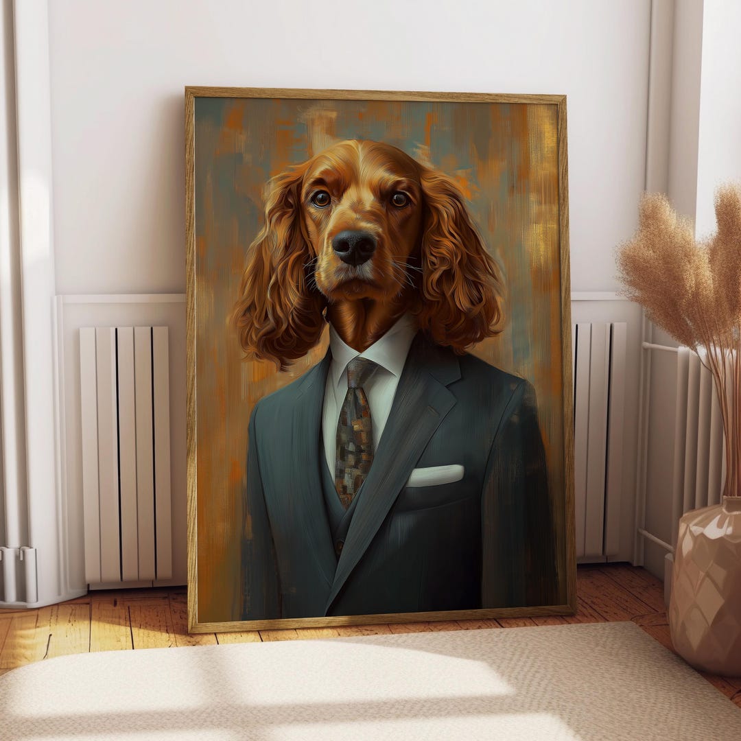 Cocker Spaniel Royal Portrait - Dog Poster - Pet Portrait - Custom Pet ...