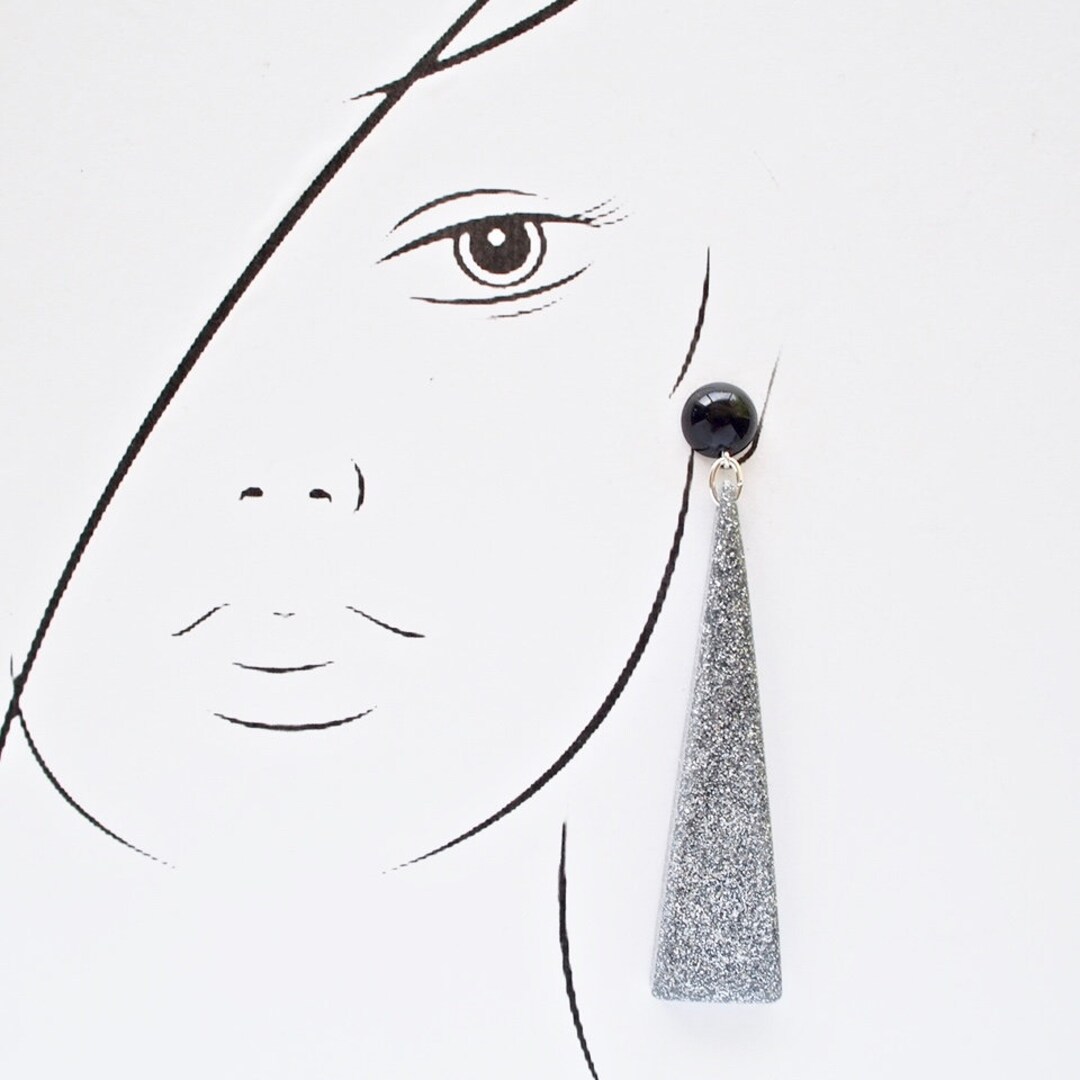 Handmade Triangle Drop Earrings. Large Long Chandelier Etsy UK