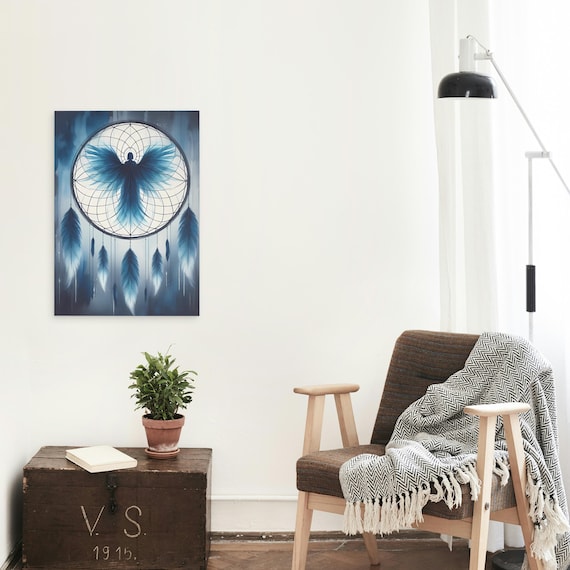 Michael Angel Dreamcatcher Wall Art Printable • Blue Protective
