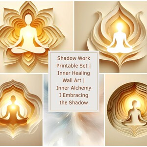 Shadow Work Printable Set | Inner Healing Wall Art | Inner Alchemy I Embracing the Shadow
