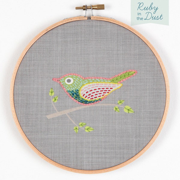 Bird Hoop Wall Art Embroidery Kit