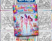 Birthday Coloring Book for Kids, Kpop Coloring Pages, Birthday Party Activity Book, Printable Kids Coloring Book, Digital Download