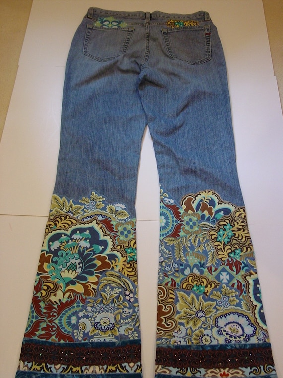 Items similar to Women's Applique/Decoupage Jeans - FULL on Etsy