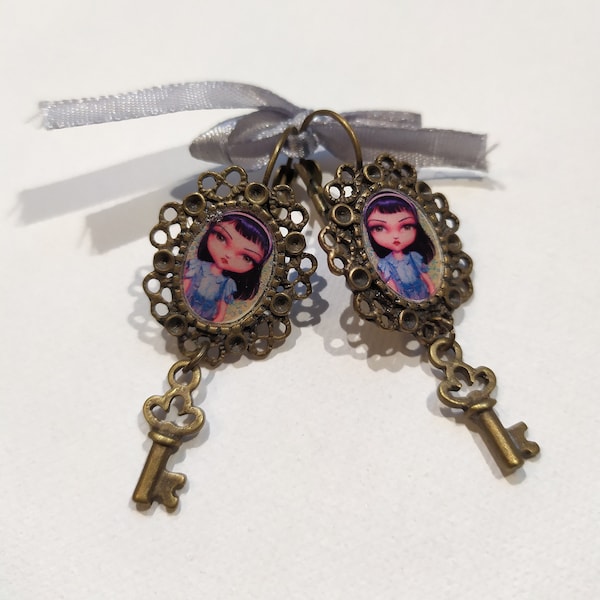 Boucles d'oreilles "Blue jeans"