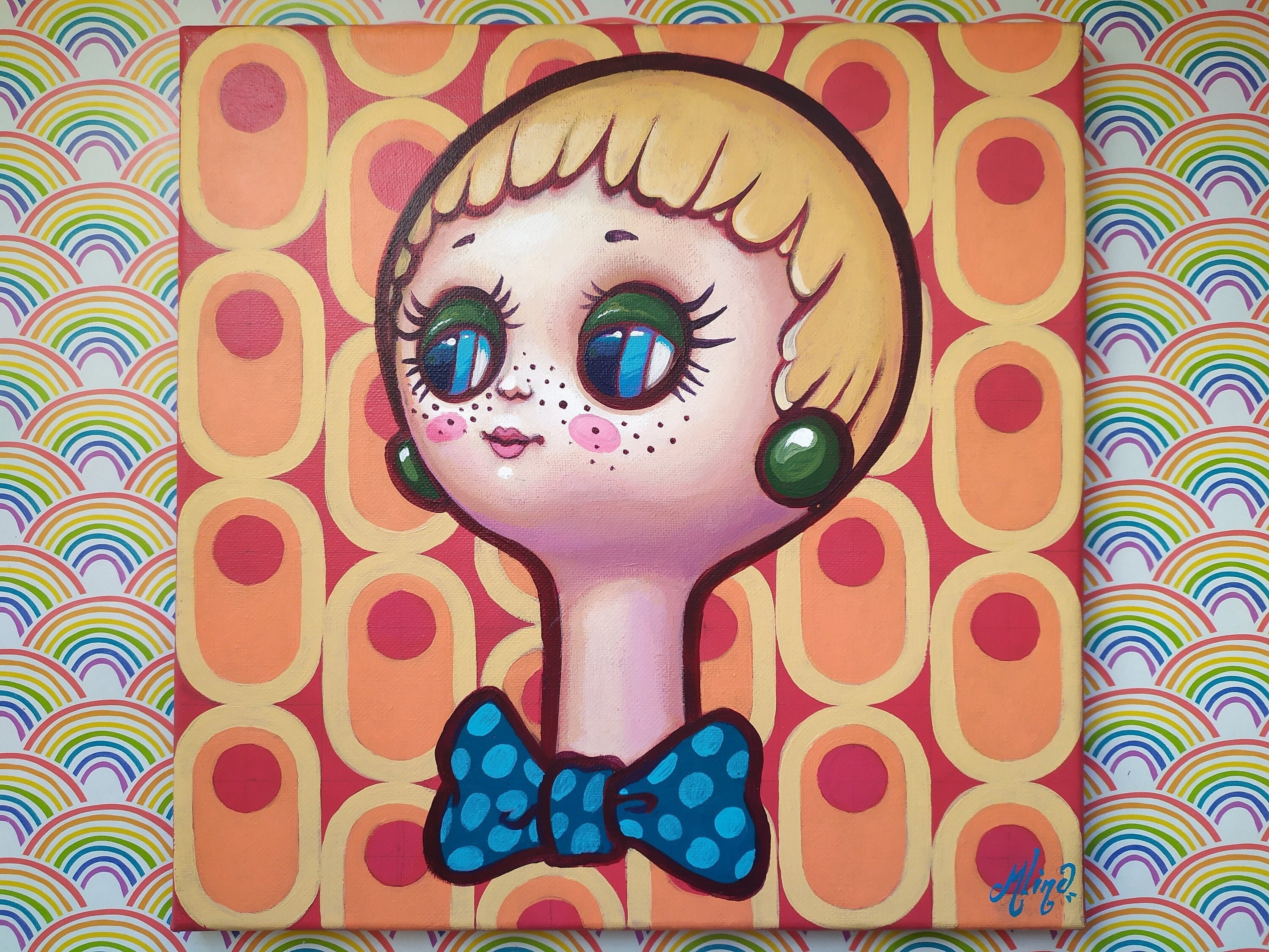 インテリア　絵画　ペイントTwiggy Twiggy painting - Etsy 日本