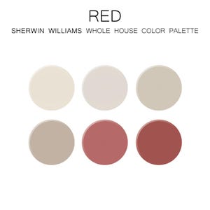 Red-Inspired Sherwin Williams Paint Palette - Interior Paint Colors for Home, Interior Design Paint Scheme
