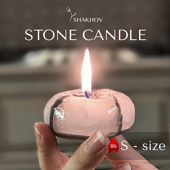Stone Candle. Personalized stone Candle. Handmade Candles for Room Decor - stone Unique Candle.