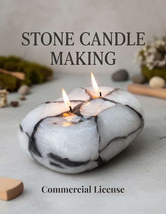 Stone Candle Making Course – Commercial Use License, Video & PDF Tutorial