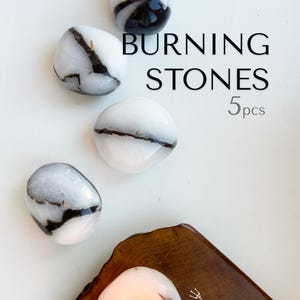 Handmade Stone Candle Set (5pcs): Unique Room Decor