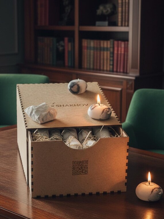 Handmade Stone Candle Gift Set (50pcs) - Unique Home Decor