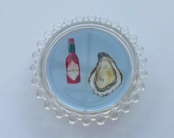 Vassoio portaoggetti per salsa piccante e ostriche - Portaoggetti, sottobicchiere, portagioie