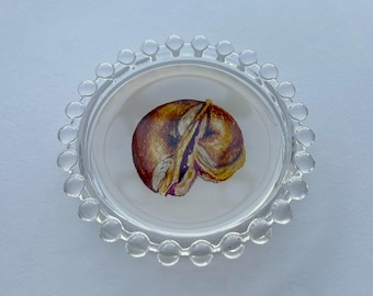 Vassoio portaoggetti con pancetta, uova e formaggio - Portaoggetti, sottobicchiere, portagioie