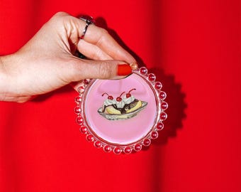Banana Split Trinket Dish, Original Illustration
