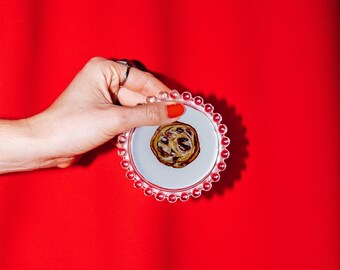 Chocolate Chip Cookie Trinket Dish, Original Illustration, 4"