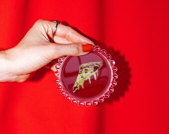 Pizza Trinket Dish, Original Illustration, 4"