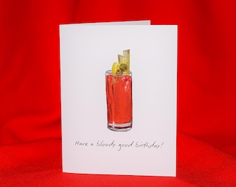 Bloody Good Birthday! Card | Bloody Mary | Original Illustration
