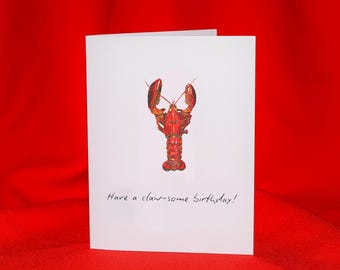 Claw-some Birthday Card, Original Illustration