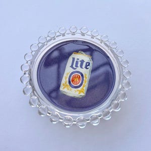 Miller Lite Catch-All Tablett - Trinket Dish, Drink Coaster & Schmuckhalter