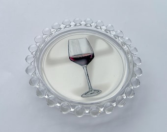 Vassoio raccogli-tutto per vino rosso - Portaoggetti, sottobicchiere e portagioie