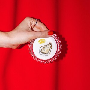 Oyster & Lemon Catch-All Tray - Trinket Dish, Drink Coaster, Jewelry Holder