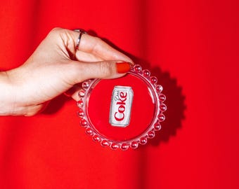 Diet Coke Catch-All Tray - Trinket Dish, Drink Coaster & Jewelry Holder
