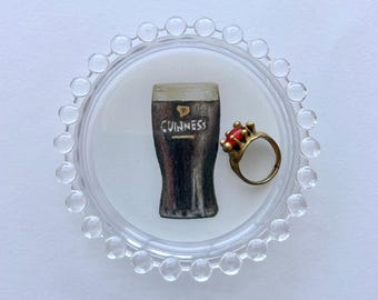 Guinness Catch-All Tray - Trinket Dish, Drink Coaster & Jewelry Holder