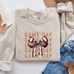 Coquette Football Sweatshirt: Game Day Chic Gildan 18000