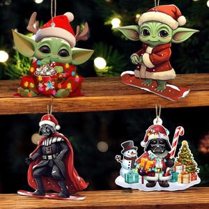 Star Wars Christmas Decoration – 2D Acrylic Hanging Ornament for Tree & Gifts