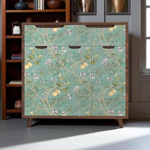 Vintage Botanical Bird Wallpaper – Peel and Stick Vinyl – Removable Self Adhesive Wall Mural for Bedroom or Living Room