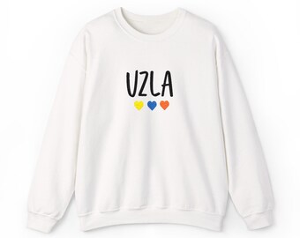 Venezuela Embroidered Sweatshirt, VZLA Crewneck, Venezuelan Flag Hearts, Venezuela Pride Gift