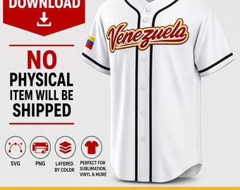 plantilla de logo Venezuela Baseball SVG | Cricut, Sublimation, PNG (Digital Download)