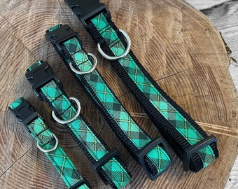 St.Patrick’s Day Plaid Dog Collar, Cat collar Leashes, Key Fobs Friendship Bracelets and More