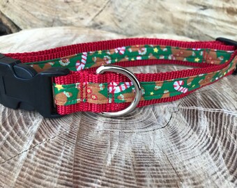 Gingerbread Man Dog and Cat Collar, Holiday Dog and Cat Collars, Leashes, Key Fobs, Friendship Bracelets and More!