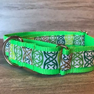 Celtic knots Martingale Dog Collar, Training dog collar, Greyhound dog collar. Dog collars for sighthounds. image 1