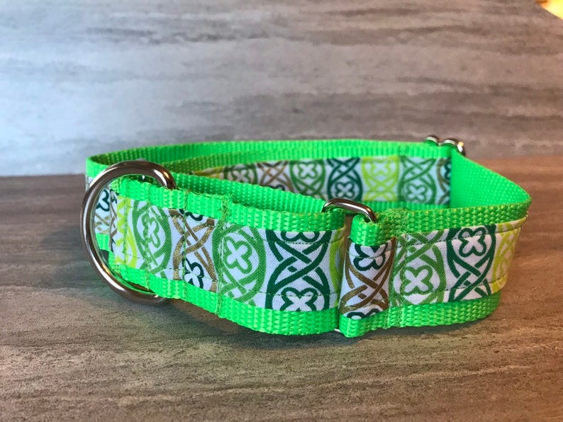 Celtic knots Martingale Dog Collar, Training dog collar, Greyhound dog collar. Dog collars for sighthounds. image 1