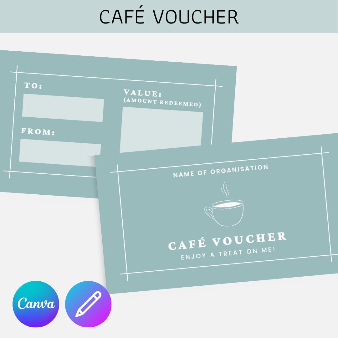Café Voucher - Hospitality Voucher - Business Card - Gift Card ...