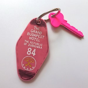 The Grand Budapest Hotel - Hotel Room Key Ring - Wes Anderson - Keychain - Laser Cut Acrylic